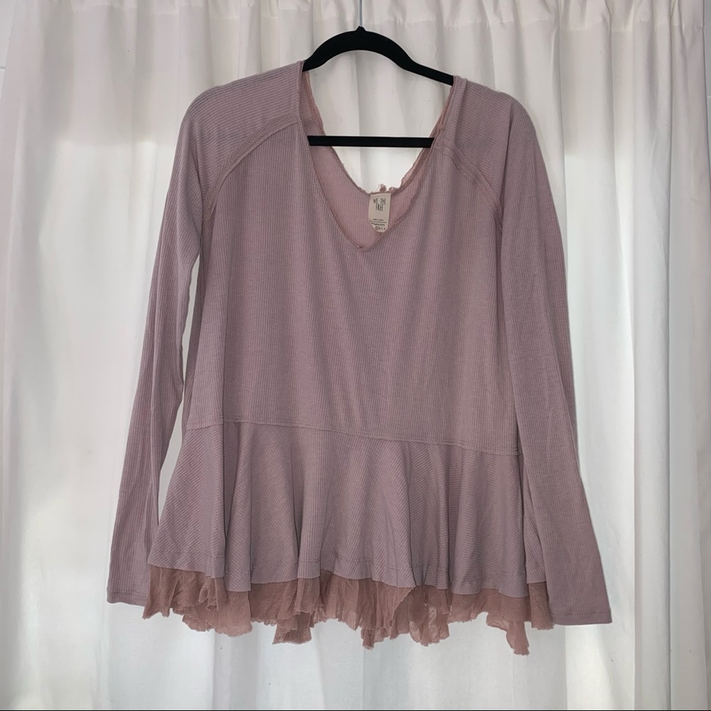 Free People Flowy Peplum Top